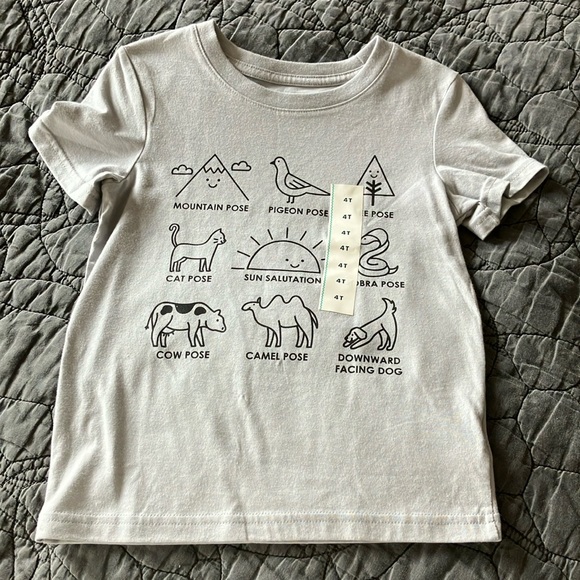 Cat & Jack Other - Cat & Jack NWT Yoga Poses Tee Shirt Size 4T